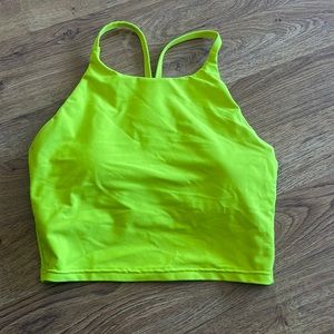 Neon longline sports bra